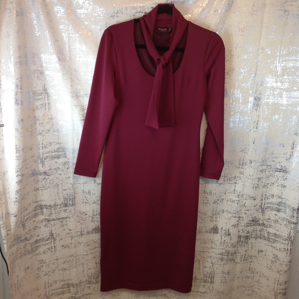 Burgundy dress